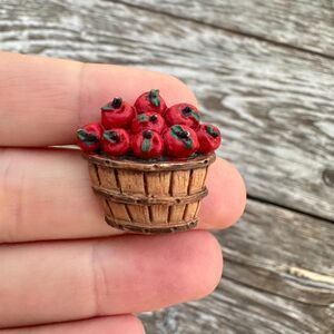 Vintage Jewelry Bushel of Apples Brooch Pin Apple Brooch
